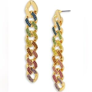KURT GEIGER LONDON Rainbow Chain Earrings